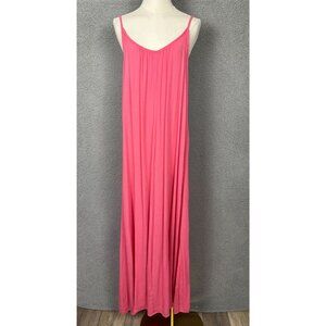 Raviya Pink Sleeveless Maxi Dress Adjustable Straps & Crisscross Back Med NWOT's